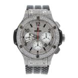 Hublot Big Bang Chronograph automatic diamond set stainless steel gentleman's wristwatch,