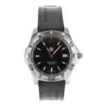 Tag Heuer Aquaracer stainless steel gentleman's wristwatch, reference no. WAF1110, black dial,