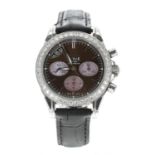 Omega De Ville Co-Axial Chronometer Chronograph automatic lady's stainless steel wristwatch,