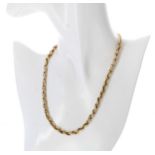 18ct yellow gold link necklace, 16.25'' long, 28.9gm