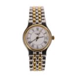 Longines bicolour lady's wristwatch, quartz, 24mm - ** lacking case back, new battery fitted and