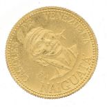 Venezuela 20 Bolivares gold coin, 1957, 6gm