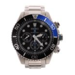 Seiko Prospex Air Solar Chronograph stainless steel gentleman's wristwatch, reference no. V175-0AD0,