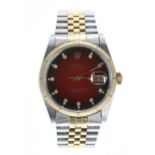 Rolex Oyster Perpetual Datejust gold and stainless steel gentleman's wristwatch, reference no.