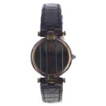 Must de Cartier Vermeil silver gilt lady's wristwatch, serial no. 18110xxx, circa 1986, tri-colour