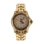 Tag Heuer Professional 200 Metres gold plated and stainless steel lady's wristwatch, reference no.