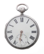 Early 19th century silver rack lever pocket watch, Chester 1820, the fusee movement signed John