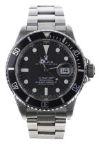 Rolex Oyster Perpetual Date Submariner stainless steel gentleman's wristwatch, reference no.