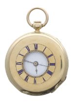 LeCoultre & Francois 18ct centre seconds quarter repeating half hunter pocket watch, the gilt