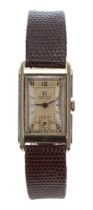 Omega Fab Suisse Tank 18ct gentleman's wristwatch, case no. 913 6066, serial no. 8250xxx, circa