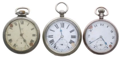 Herald silver lever pocket watch, Birmingham 1922, signed movement, within a Dennison case, 49mm;