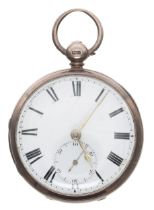 Victorian silver fusee lever pocket watch, London 1855, the movement signed H'y Berthoud, London,
