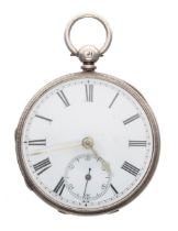 Victorian silver fusee lever pocket watch, London 1857, the movement signed Barrow, London, no.