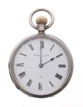 Victorian silver fusee lever pocket watch, London 1881, the movement signed Barraud & Lunds, 41,