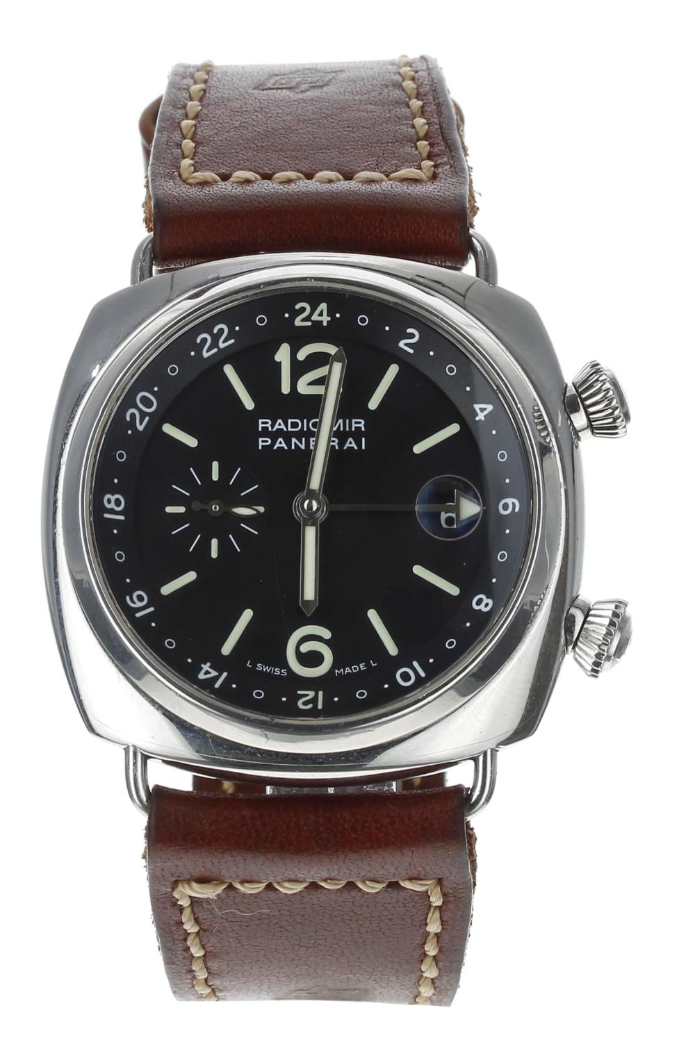 Panerai Radiomir GMT PAM 184 automatic stainless steel gentleman's wristwatch, reference no. OP6604,