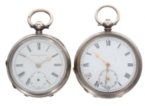 Silver lever engine turned pocket watch, import hallmarks London 1859, unsigned movement and dial,