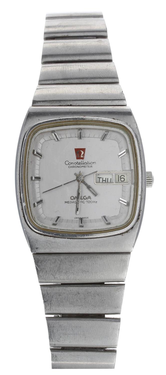 Omega Constellation Chronometer Megasonic 720Hz stainless steel gentleman's wristwatch, reference
