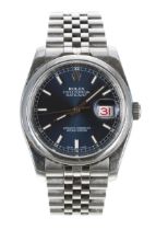 Rolex Oyster Perpetual Datejust stainless steel gentleman's bracelet watch, reference no. 116200,