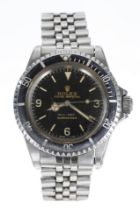 Rare Rolex Oyster Perpetual Submariner stainless steel gentleman's wristwatch with the 3-6-9