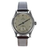 Omega Non Magnetic WWII period stainless steel gentleman's wristwatch, reference no. 2165/1,