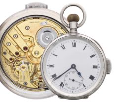 Swiss silver minute repeating pocket watch, import hallmarks Glasgow 1962, gilt movement, no.