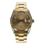 Rolex Oyster Perpetual Date gold capped and stainless steel gentleman's wristwatch, reference no.