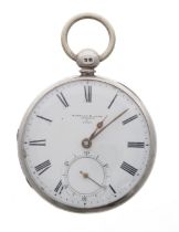 Barraud & Lund silver lever pocket watch, London 1853, the movement signed Barraud & Lund, Cornhill,