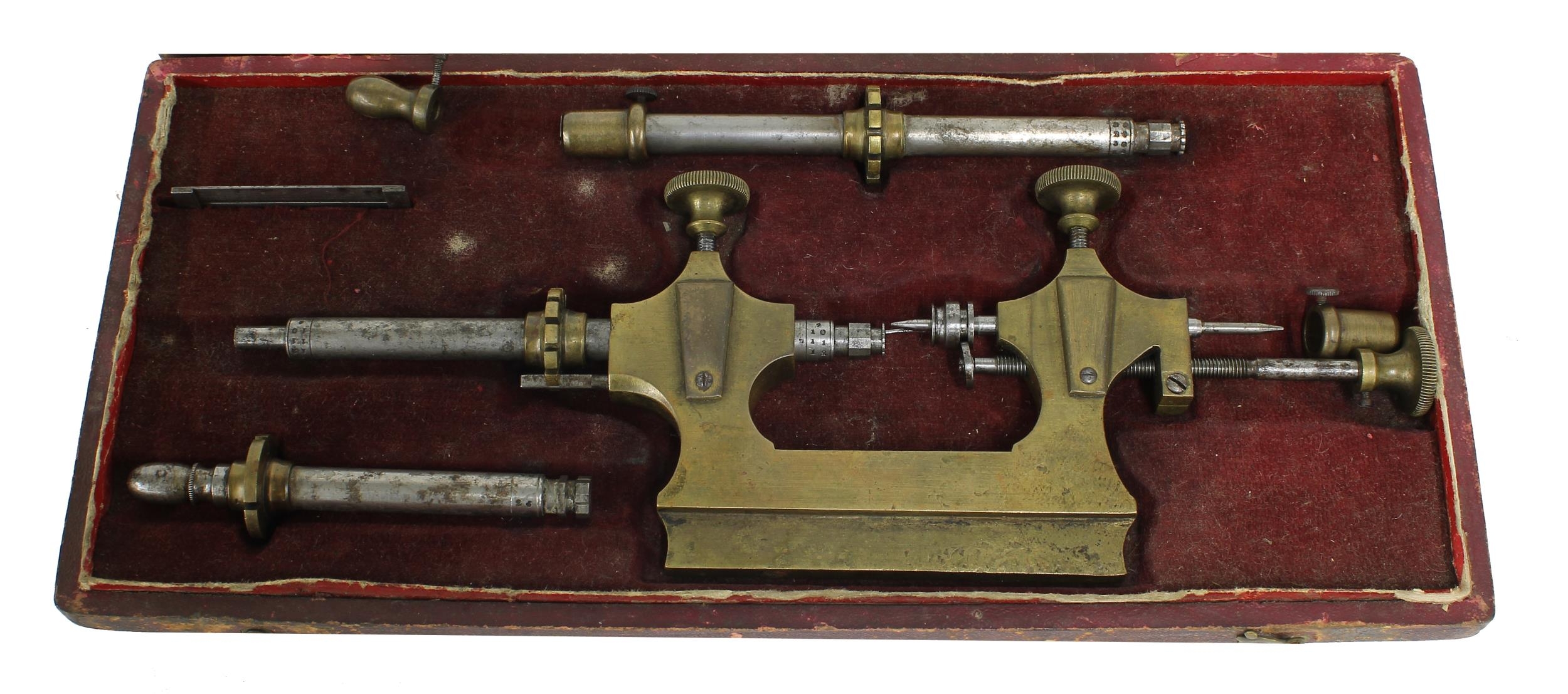 Cased 'Tour á Pivoter' tool, within a fitted case