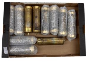 Eleven brass weight cases (11)