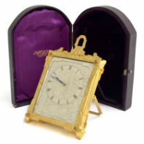 Fine ormolu strut clock in the manner of and probably by Thomas Cole, the 2.5" silvered chapter ring