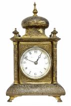 Unusual French mantel clock timepiece of Persian taste, the Vincenti movement with platform