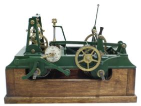 Two train flat bed turret clock, manufactured by Foster and Co, Mayes St, Manchester, the movement