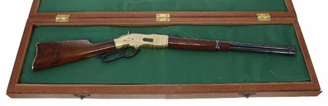 Uberti, Italy - an inert miniature scale reproduction 'Yellow Boy' rifle, presented in a box wo