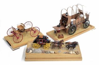 Franklin Mint Precision Models Western Chuck Wagon; together with a scale model Wells Fargo