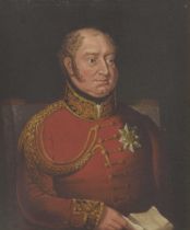 Follower of George Dawe (19th century) - Portrait of the Duke of York, seated half length wearing