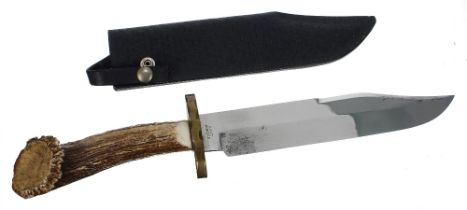 Middleton bowie knife, stamped J.E. Middleton & Sons, Sheffield, marked hand forged, with an