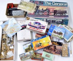 Collection of assorted kit scale models; including trains, automobiles etc.