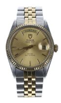 Tudor Oyster Prince Date-Day gold and stainless gentleman's wristwatch, reference no. 94613,