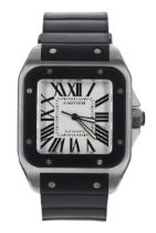 Cartier Santos 100 XL automatic stainless steel gentleman's wristwatch, reference no. 2656, serial