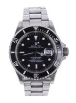 Rolex Oyster Perpetual Date Submariner stainless steel gentleman's wristwatch, reference no.