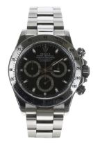 Rolex Oyster Perpetual Cosmograph Daytona stainless steel gentleman's wristwatch, reference no.