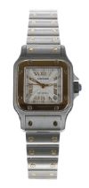 Cartier Santos Galbée automatic gold and stainless steel lady's wristwatch, reference no. 2423,