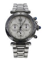 Cartier de Pasha Chronograph automatic stainless steel gentleman's wristwatch, reference no. 2113,