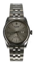 Tudor Geneve Glamour Date Rotor Self-Winding lady's stainless steel wristwatch, reference no. 53000,