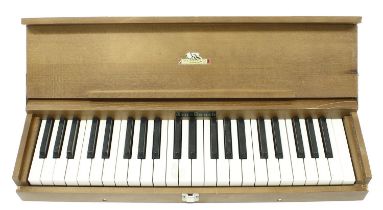 Silent practice keyboard by and signed 'Pratt, Read & Co: True Touch' circa 1920, 20" wide, 11" deep