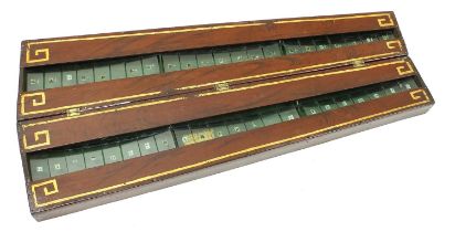 English xylophone circa 1840, with tuned clear glass bars and labelled 'John Dyone/Small Health