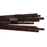 Ten various old violin bow sticks (10)