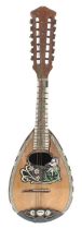 Unusual Neapolitan style twelve string mandolin in need of restoration, labelled Francesco