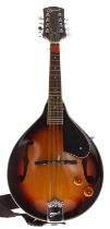 Contemporary mandolin labelled The Ozark Professional, Model no. 2077, with pear shaped sunburst