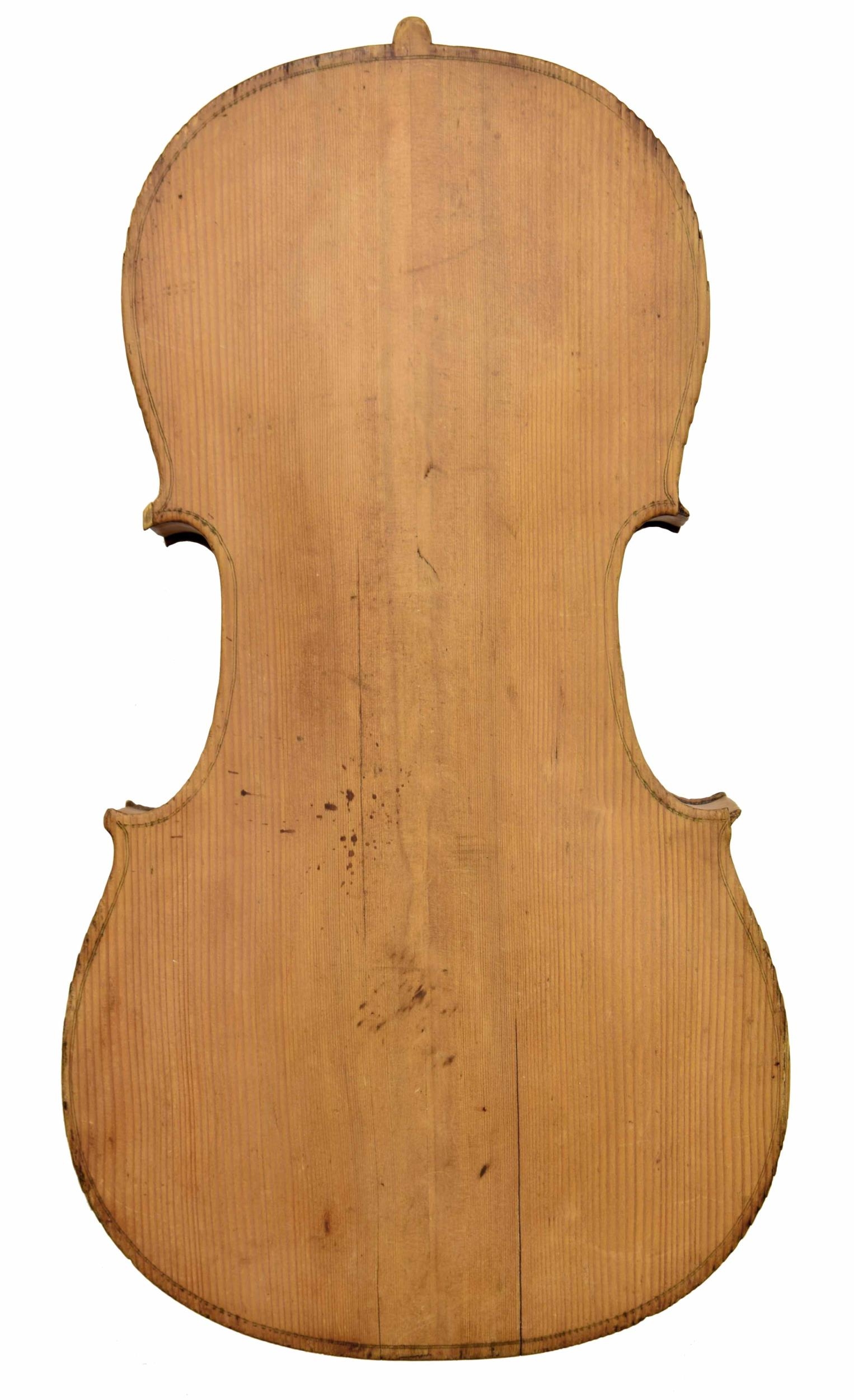 Old unvarnished violoncello body in need of restoration, 29 1/2", 74.90cm - Image 3 of 3